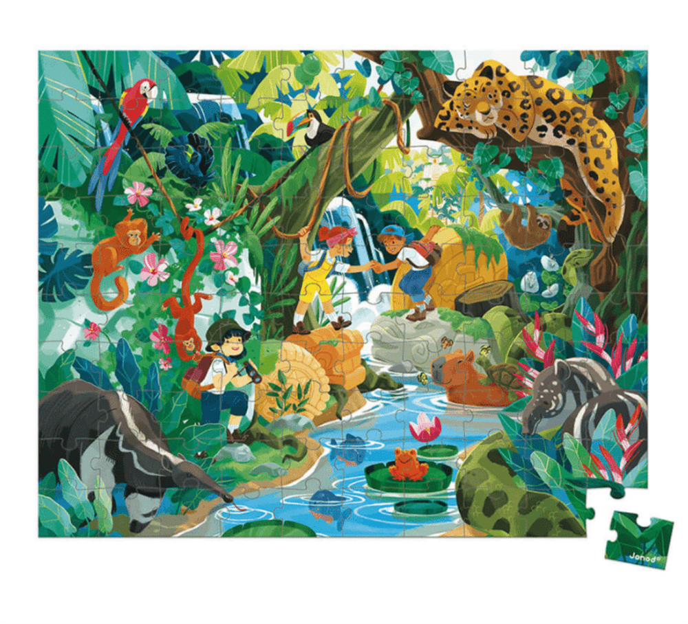 Janod 100 Parça Çantalı Puzzle - Inka Macerası resmi