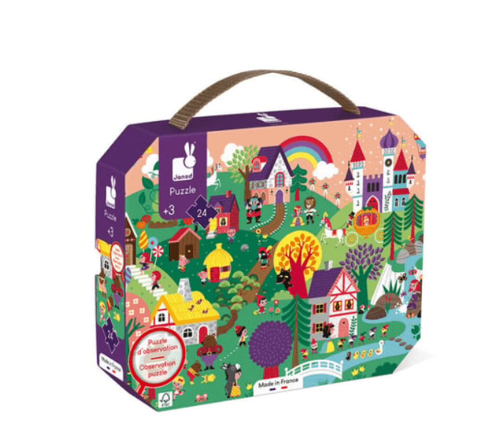 Janod 24 Parça Çantalı Puzzle ve Bulmaca - Masal resmi