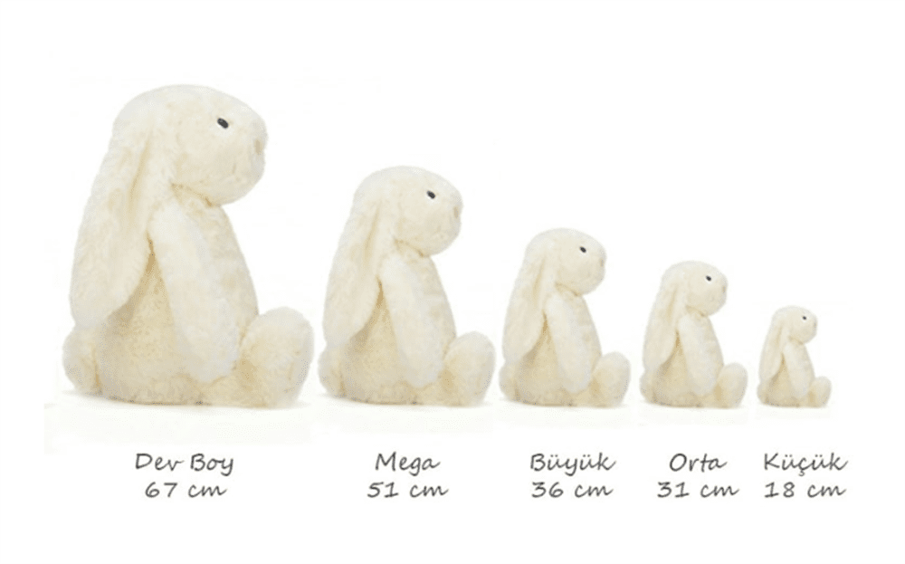 Jellycat Tavşan Mavi 31 cm Orta Boy resmi