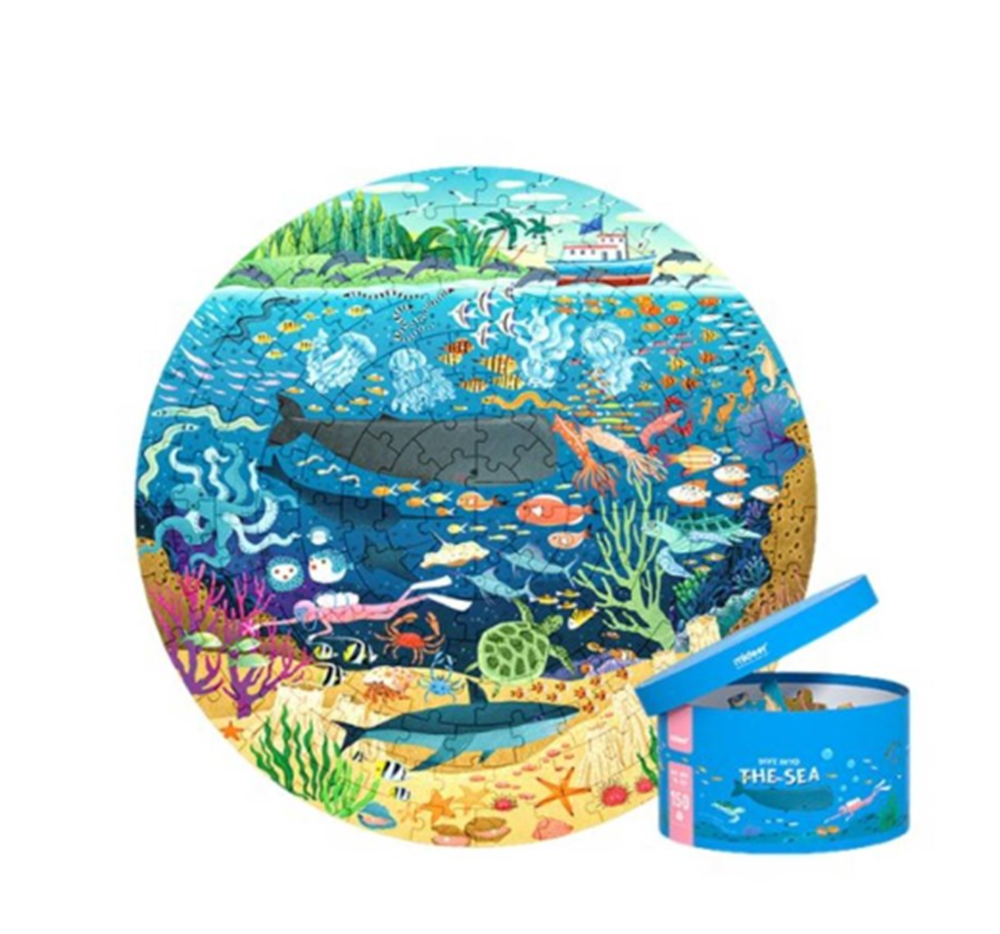 150 Parça Yuvarlak Yapboz Denizin Derinliklerinde resmi