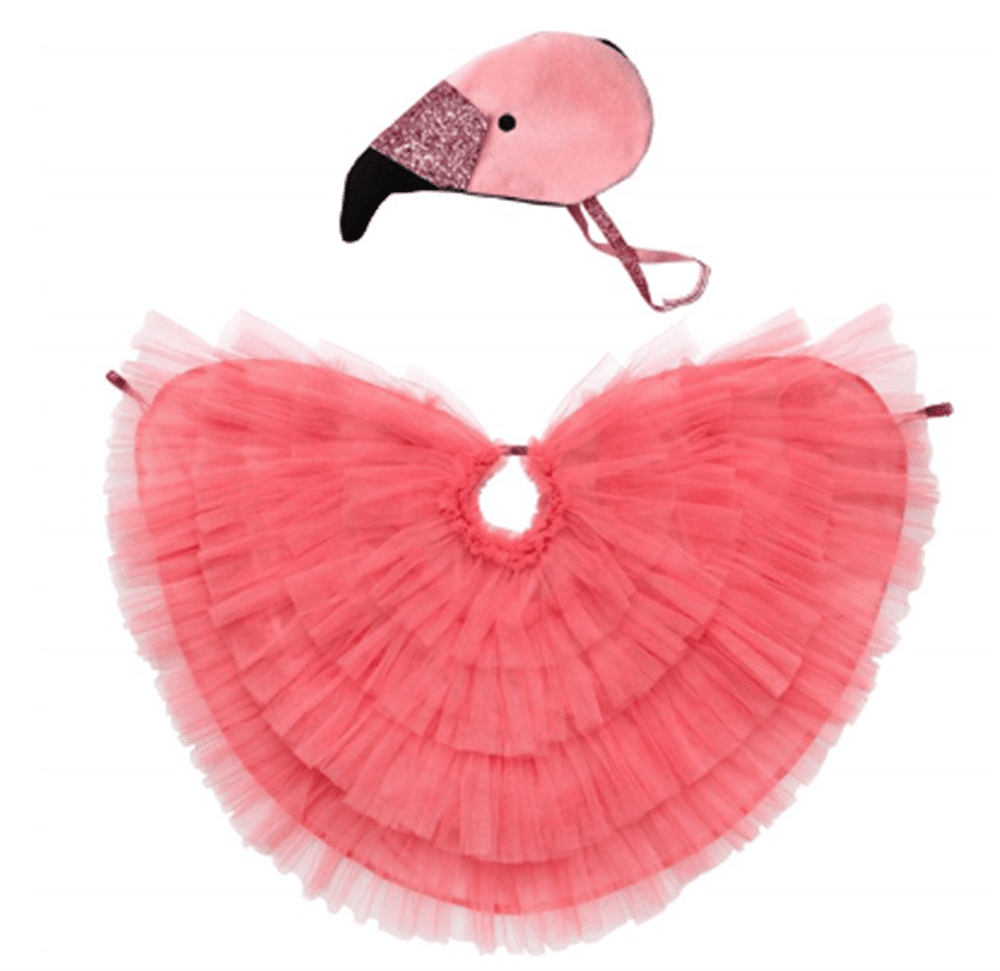 Pelerinli Flamingo Elbise resmi