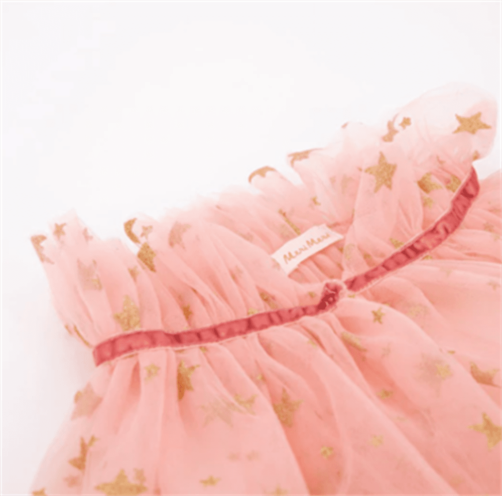 Pembe Yıldızlı Pelerin Kostüm Elbise resmi