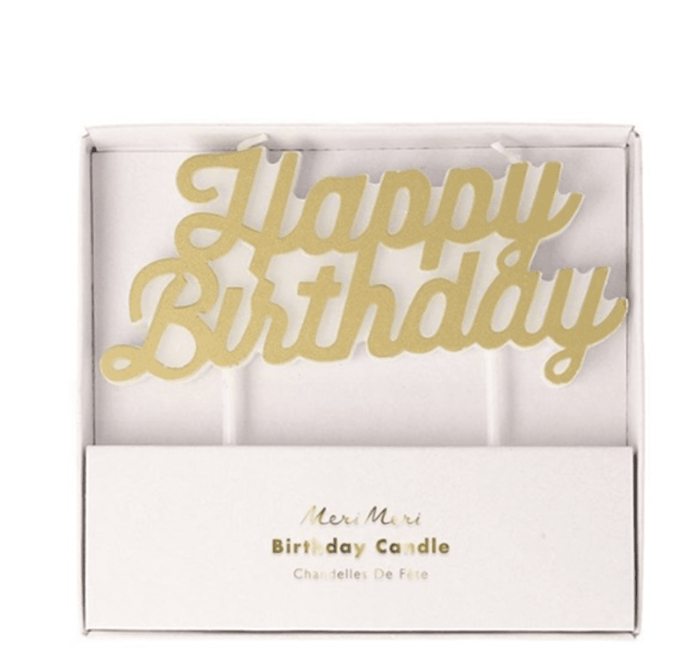 Altın Happy Birthday Mum resmi