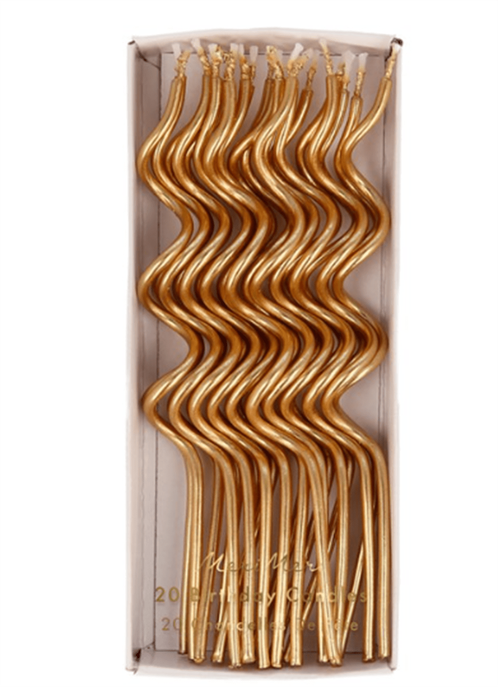 Altın Kıvrımlı Mumlar 20’li resmi