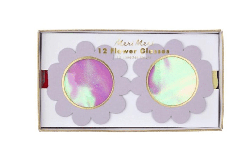 Çiçekli Kağıt Gözlük resmi