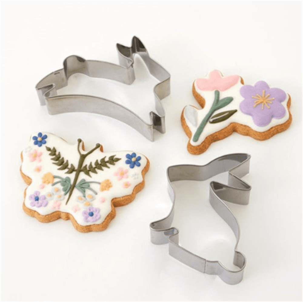 Çiçekli Tavşan Kurabiye Kalıpları resmi