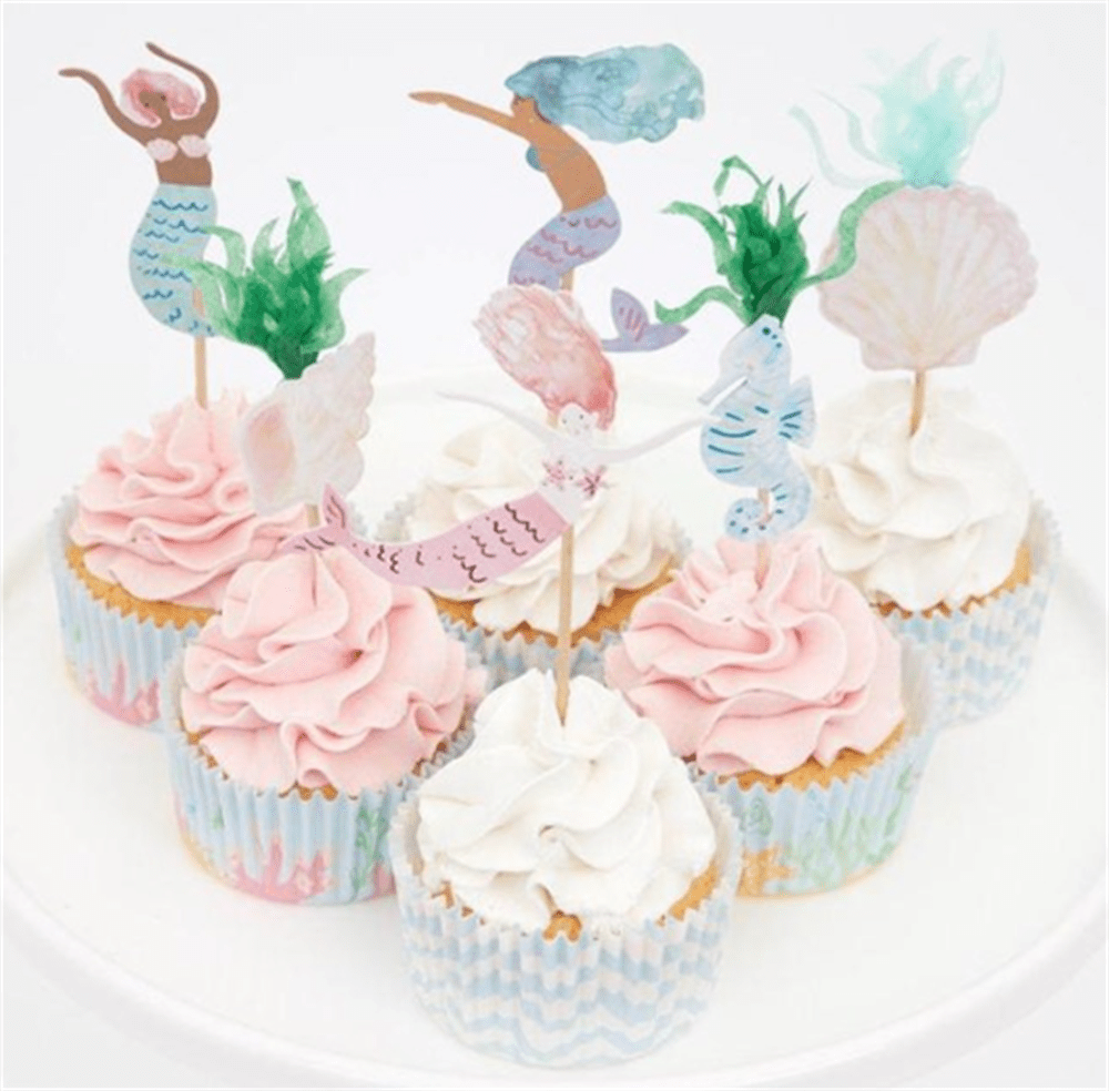 Deniz Kızı Cupcake Kit resmi