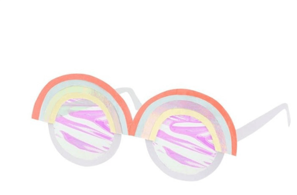 Gökkuşağı Kağıt Gözlük resmi