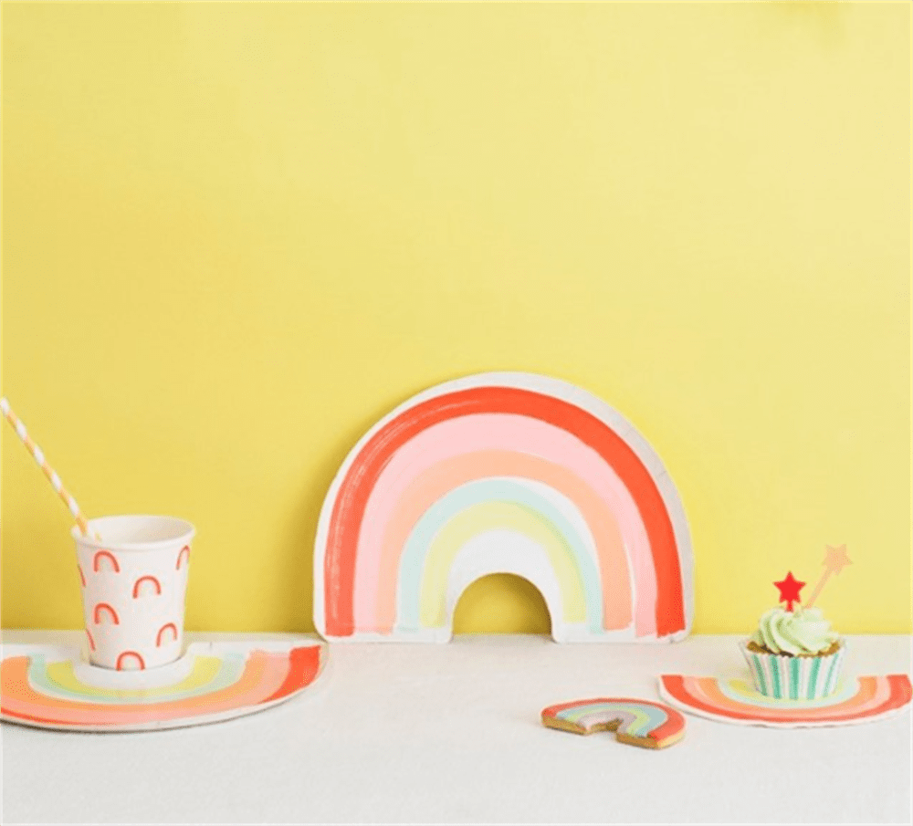 Neon Gökkuşağı Peçete L resmi