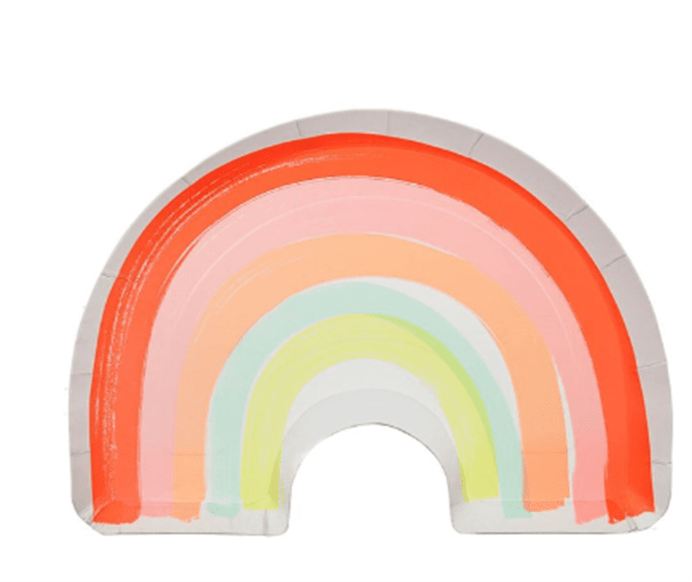 Neon Gökkuşağı Tabak L resmi