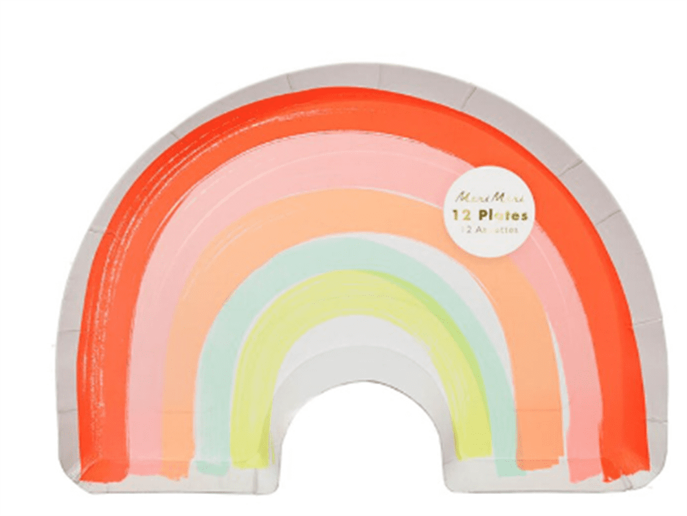 Neon Gökkuşağı Tabak L resmi