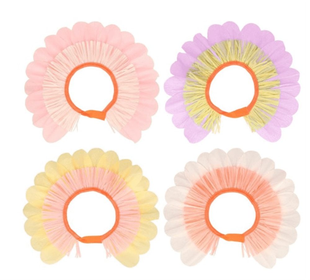 Pastel Çiçekli Kağıt Taç resmi