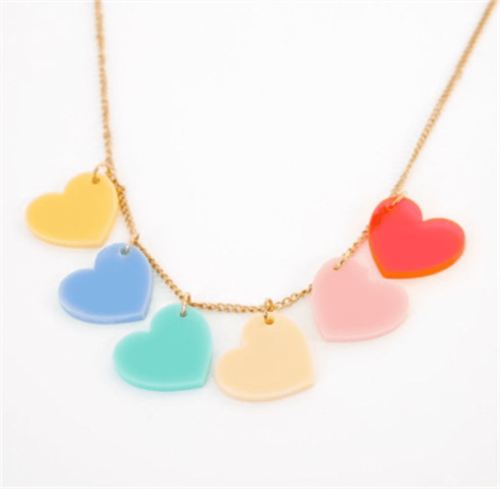 Rengarenk Kalp Kolye resmi