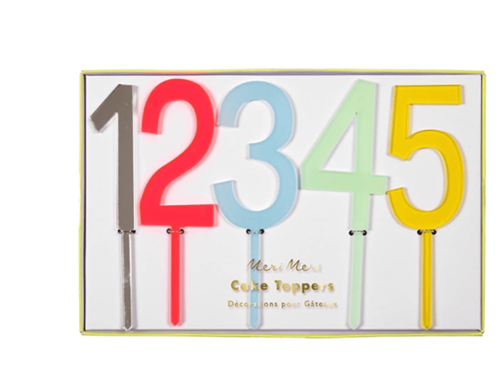 Renkli Numaralı Pasta Süsü resmi