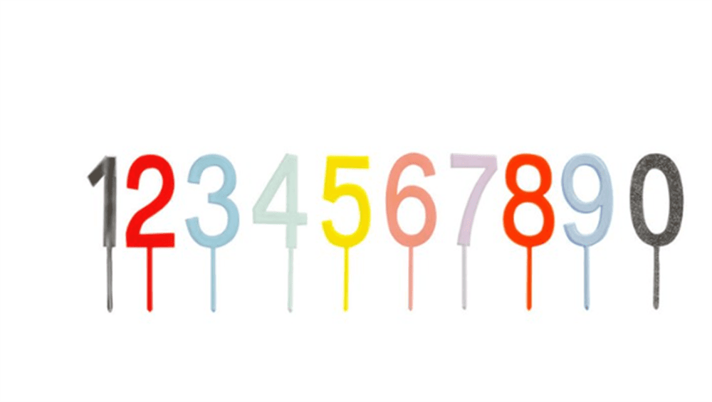 Renkli Numaralı Pasta Süsü resmi