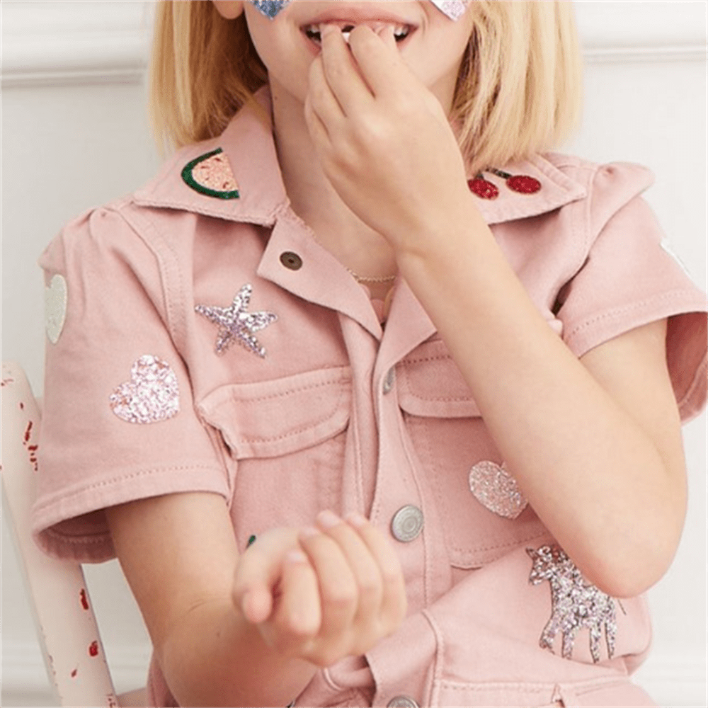 Renkli Simli Kalp Yamalar resmi