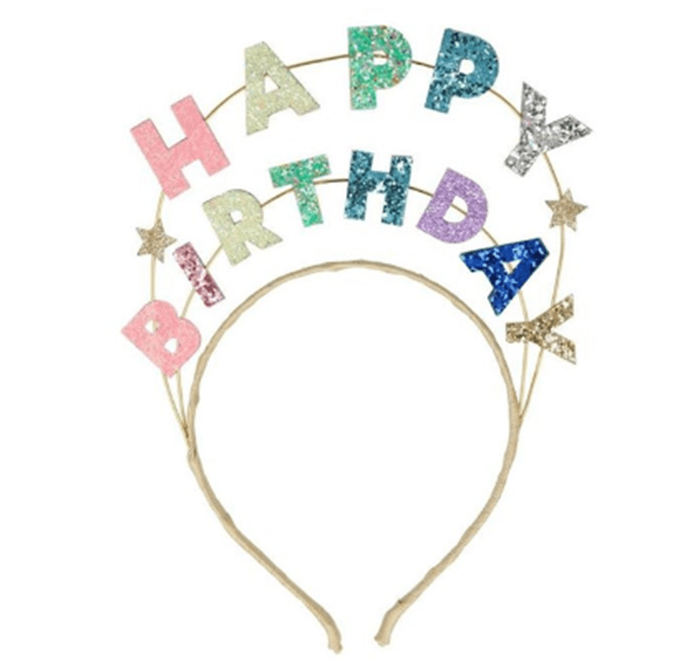 Simli Happy Birthday Taç resmi