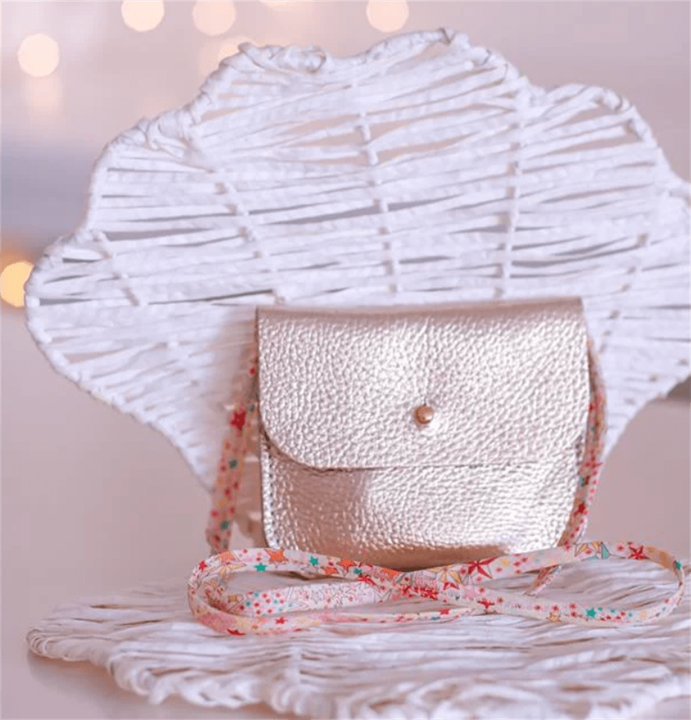 Mini & Kids Deri Çanta Gold resmi