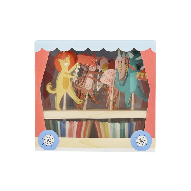 Animal Parade Cupcake Kit - Hayvan Geçit Töreni Cupcake Kit (24'lü) resmi