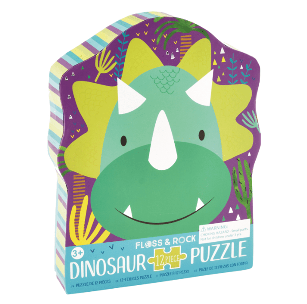 12 Parça Şekilli Yapboz Dinosaur resmi