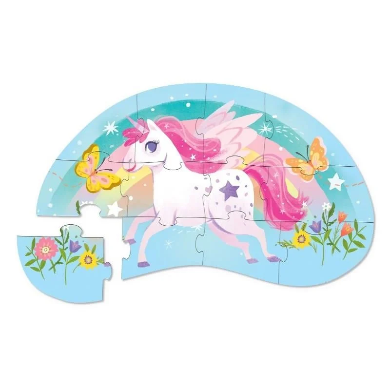 Crocodile Creek Dekoratif Puzzle - 12 Parça - Sweet Unicorn resmi