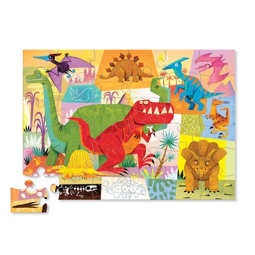 Crocodile Creek Dekoratif Puzzle - 36 Parça - Dinozor resmi