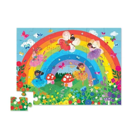 Crocodile Creek Dekoratif Puzzle - 36 Parça - Over the Rainbow resmi