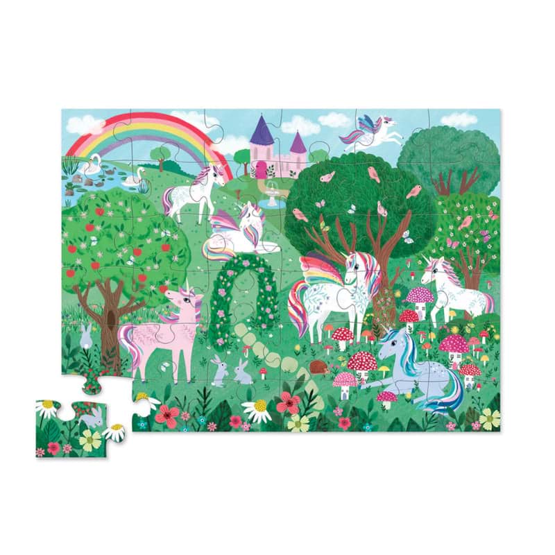 Crocodile Creek Dekoratif Puzzle - 36 Parça - Unicorn resmi
