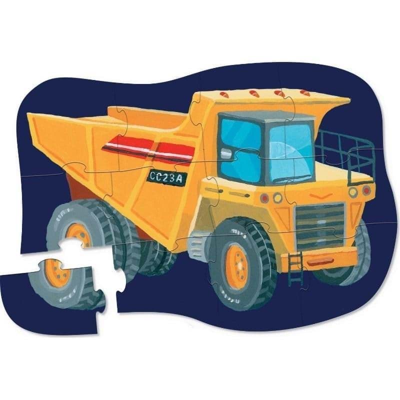 Crocodile Creek Mini Puzzle - 12 Parça - Construction Zone resmi