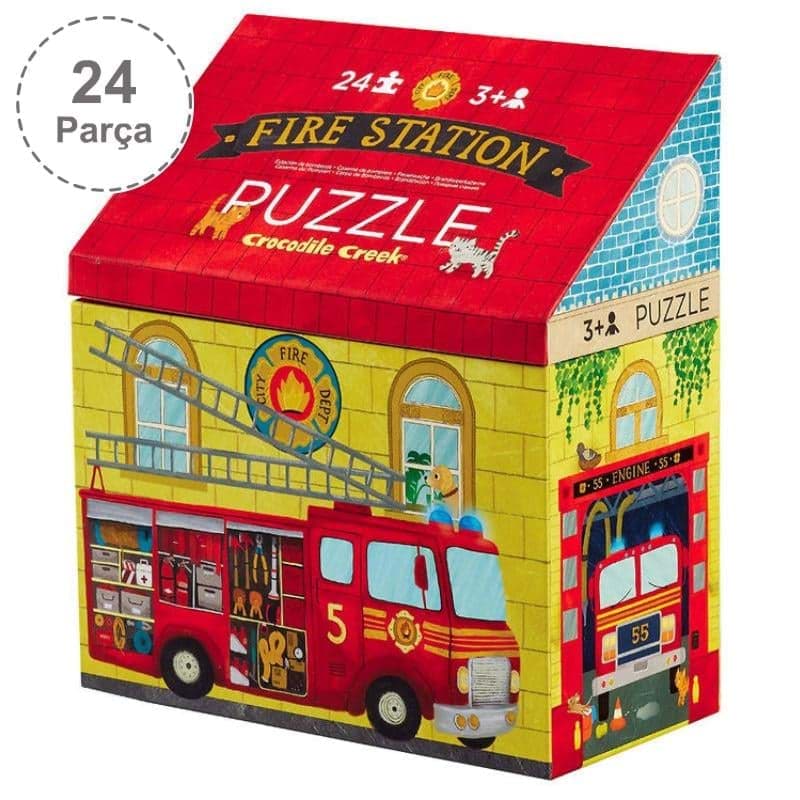 Crocodile Creek Puzzle - 24 Parça İtfaiye resmi