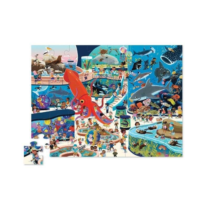 Crocodile Creek Puzzle - 48 Parça - Akvaryumda Bir Gün resmi