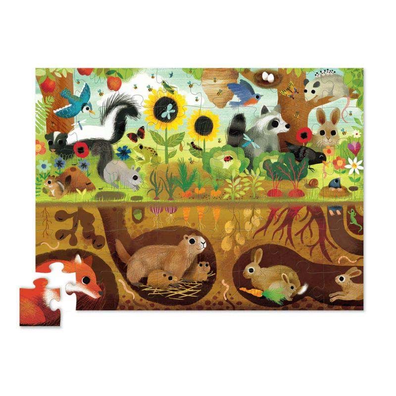 Crocodile Creek Puzzle - 48 Parça - Arka Bahçe Keşfi resmi