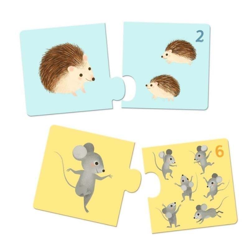 Djeco İkili Puzzle / Baby Animals resmi