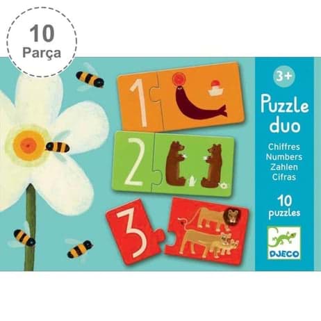 Djeco İkili Puzzle / Duo Numbers resmi