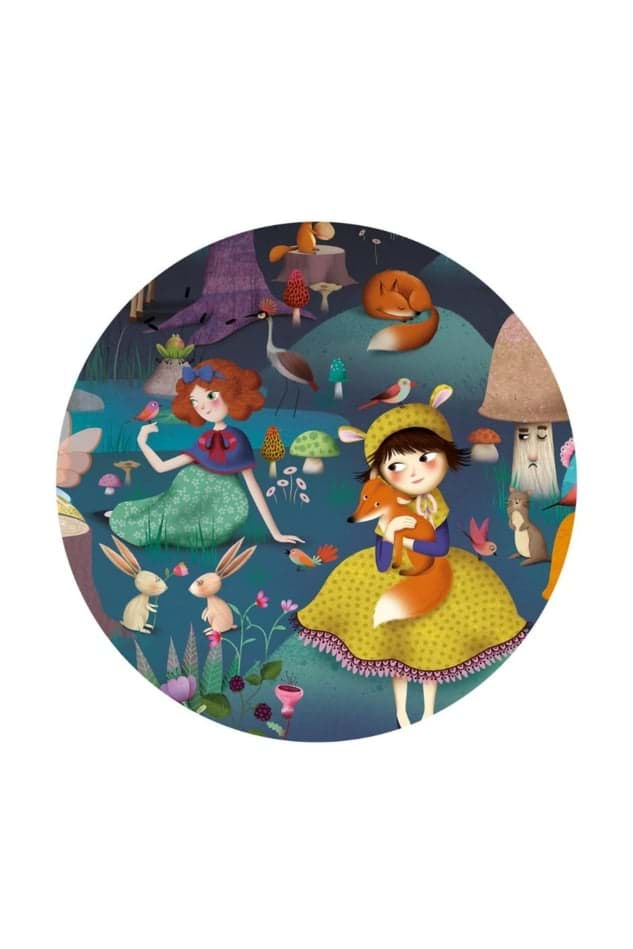 Djeco Klasik Puzzle 100 Parça - Enchanted Forest resmi