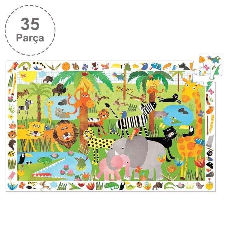 Djeco Klasik Puzzle 35 Parça - Jungle resmi