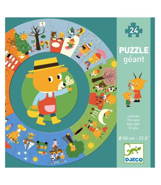 Yuvarlak Puzzle Bir Yıl 24 Parça resmi
