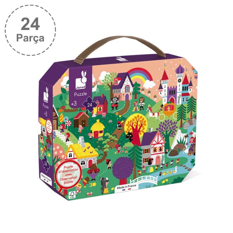 Janod 24 Parça Çantalı Puzzle ve Bulmaca - Masal resmi