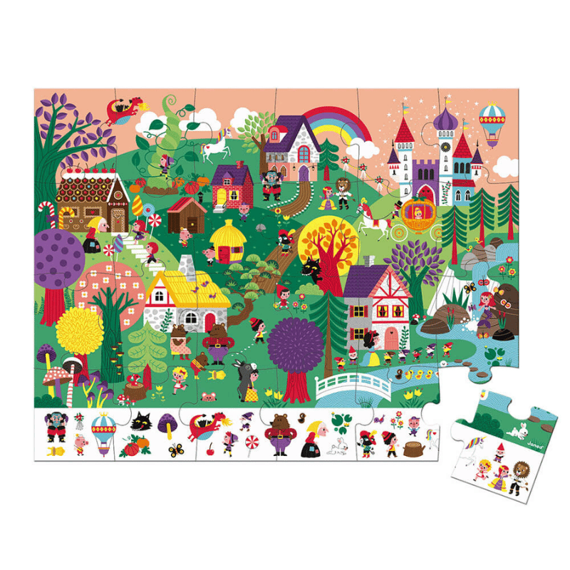 Janod 24 Parça Çantalı Puzzle ve Bulmaca - Masal resmi