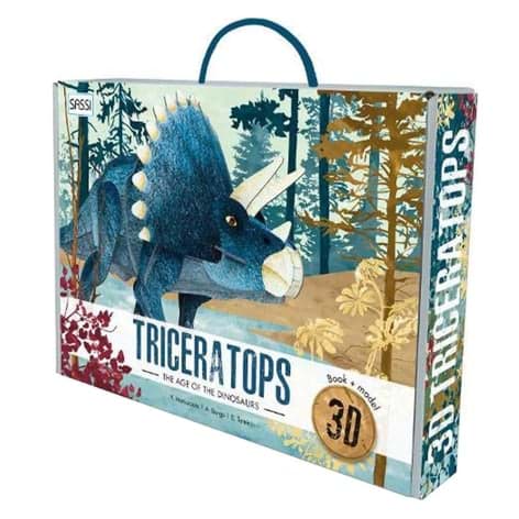 Kitap ve 3D Model - Triceratops resmi