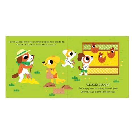 A Day At The Farm - Book And Wooden Toy resmi