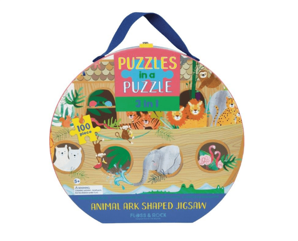 Floss & Rock 3'ü 1 Arada 100 Parça Yapboz Jungle resmi