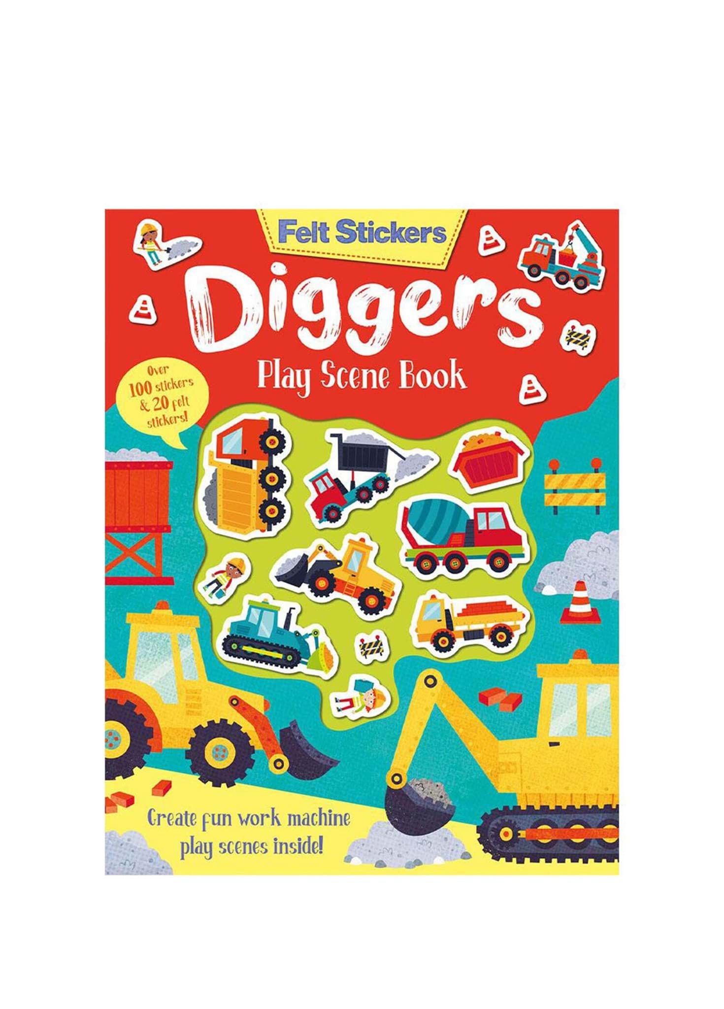 Felt Stickers - Diggers Play Scene Book resmi