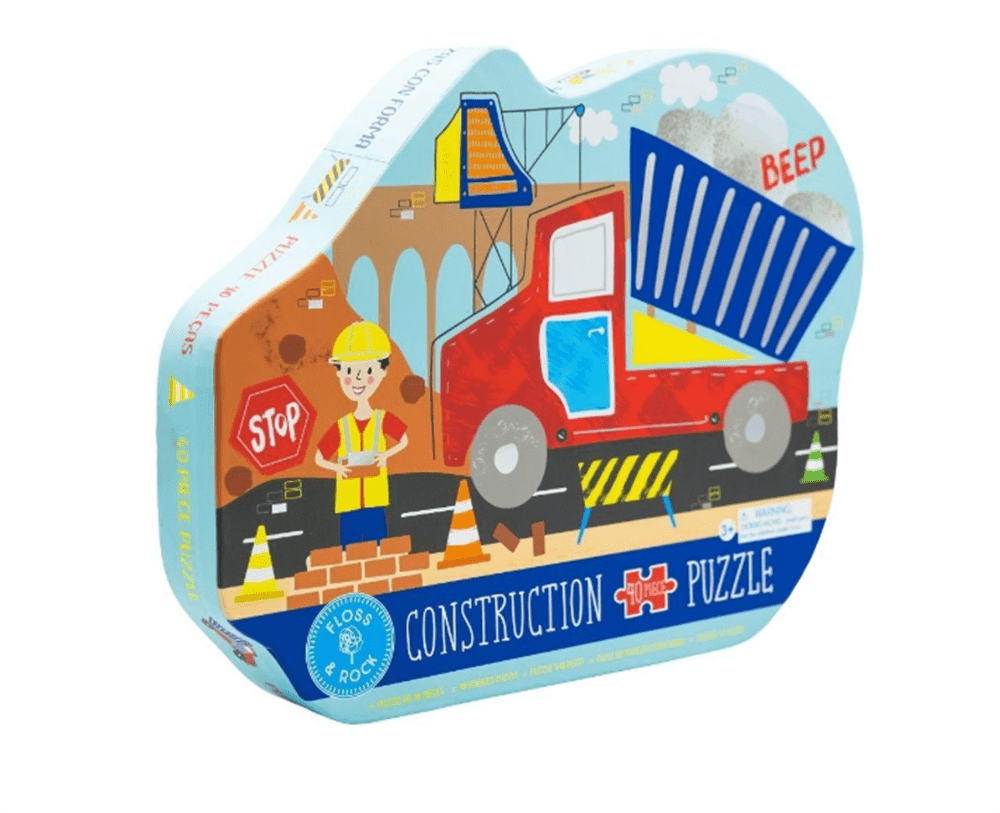Floss & Rock 40 Parça Şekilli Yapboz İnşaat Arabası resmi