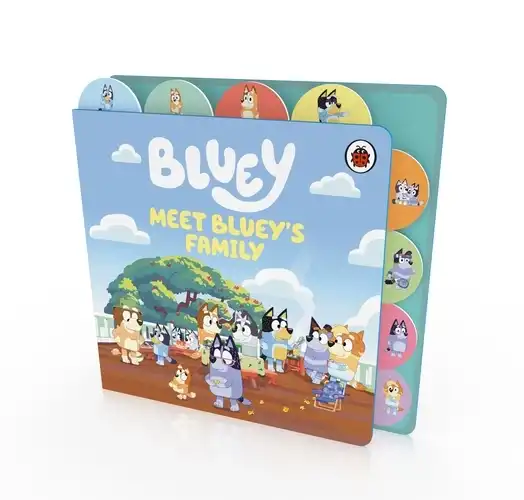 Bluey - Meet Blueys Family - Tabbed Board Book resmi