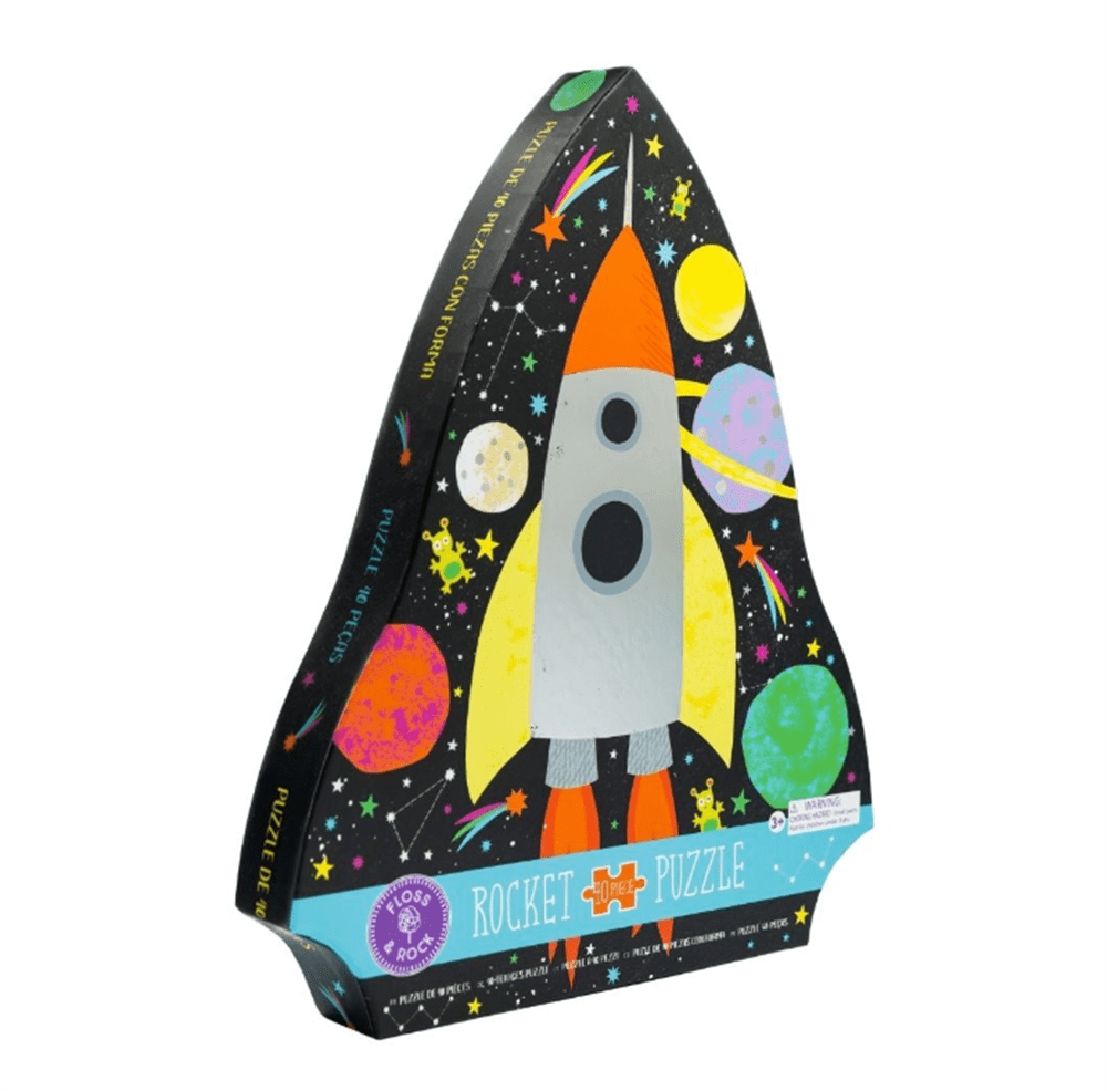 Floss & Rock 40 Parça Şekilli Yapboz Roket Space resmi