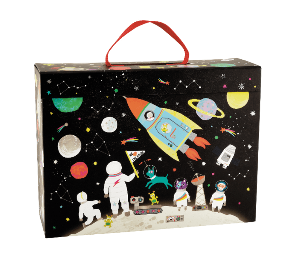 Floss & Rock Ahşap Figürlü Oyun Kutuları Space resmi