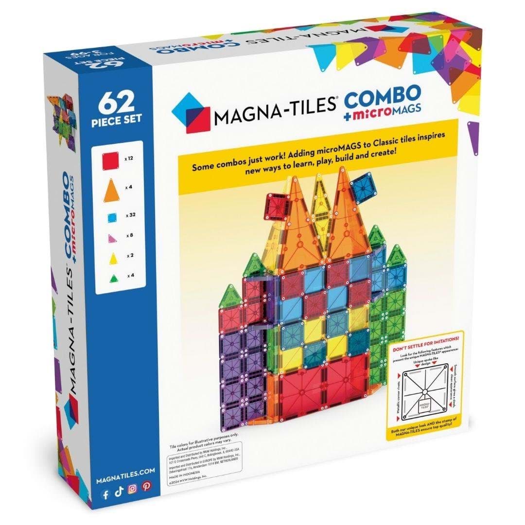 Magna-Tiles Combo + microMAGS - 62 Parça resmi