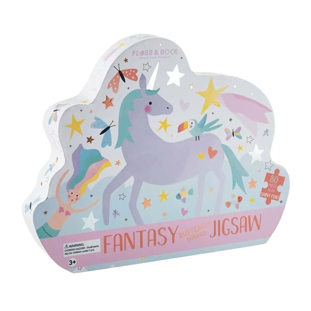 Floss & Rock 80 Parça Şekilli Yapboz Kelebek Fantasy resmi