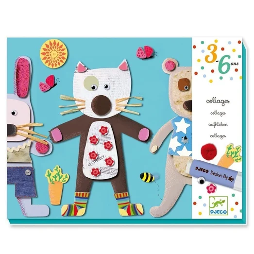 Djeco Kağıt Yapıştırma - Collages For Little Ones resmi